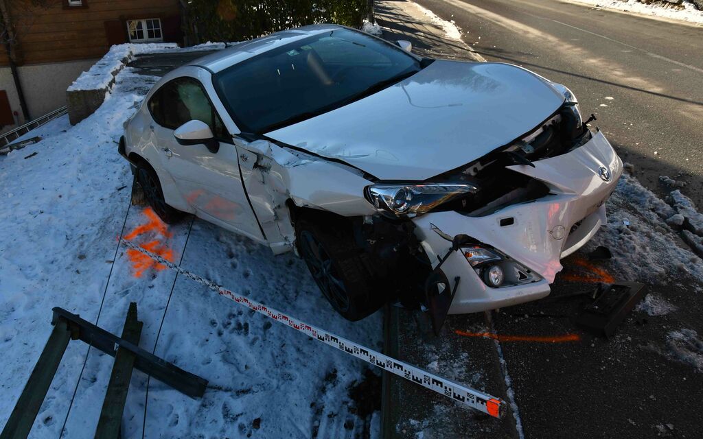 Selbstunfall Araschgerstrasse Nahaufnahme A4acd
